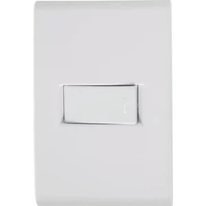 Conjunto 4×2 com 1 Interruptor Simples Horizontal Tramontina Liz 10 A 250 V Branco