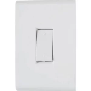 Conjunto 4×2 com 1 Interruptor Simples Tramontina Liz 10 A 250 V Branco