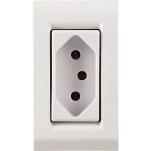 Conjunto para Móvel 1 Tomada 2P+T 10 A Tramontina Liz Branca